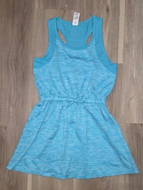 •Xersion• Little Girls Blue Athletic Tank Top Dress